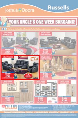 Joshua Doore & Russells : Your Uncle's One Week Bargains (11 Aug - 19 Aug 2015), page 4