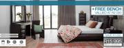 Missouri Queen Size Bed and Bench