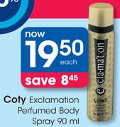 Coty Exclamation Perfumed Body Spray-90ml