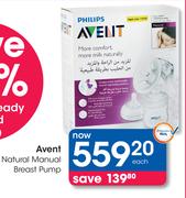 Avent Natural Manual Breast Pump-Each