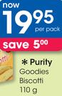 Purity Goodies Biscotti-110g Per Pack