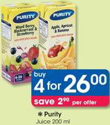 Purity Juice-4x200ml