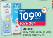Sterimar Baby Nasal Spray Or Child Blocked Nose-50ml Each