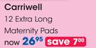 Carriwell 12 Extra Long Maternity Pads-Per Pack