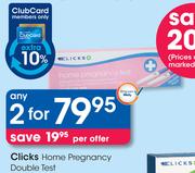 Clicks Home Pregnancy Double Test-2's