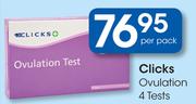 Clicks Ovulation 4 Tests-Per Pack