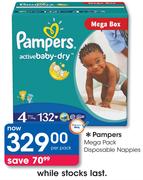 Pampers Mega Pack Disposable Nappies-Per Pack