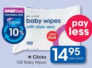 Clicks 100 Baby Wipes-Per Pack