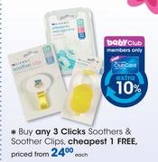 Clicks Soothers & Soother Clips-Each