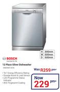 Bosch 12 Place Silver Dishwasher SMS40E18ZA