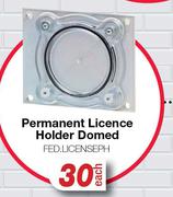 Permanent Licence Holder Domed FED.LICENSEPH-Each