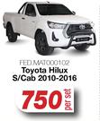 Race Rubber Mats For Toyota Hilux S/Cab 2010-2016 FED.MAT000102-Per Set
