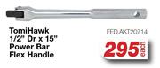 Tomi Hawk 1/2" Dr x 15" Power Bar Flex Handle FED.AKT20714-Each