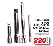 Tomi Hawk 4 Pce 1/4", 3/8" & 1/2" Wobble Ext Bar FED.AKT11347-Per Set