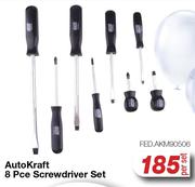 Auto Kraft 8 Pce Screwdriver Set FED.AKM90506-Per Set