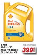 Shell Helix HX5 15W-40 Diesel Motor Oil SHL.625026066-5L Each