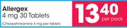 Allergex 4mg 30 Tablets-Per Pack