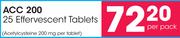 ACC 200 25 Effervescent Tablets-Per Pack
