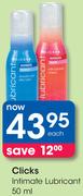 Clicks Intimate Lubricant-50ml Each