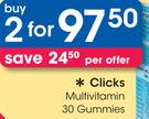 Clicks Multivitamin 30 Gummies-For 2