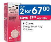 Clicks Energy Boost Fizzy 10 Tablets-For 2