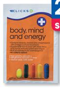 Clicks Body, Mind And Energy 5 Sachets-For 2