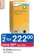 Clicks Spirulina 180 Tablets-For 2