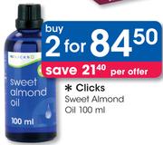Clicks Sweet Almond Oil-2x100ml