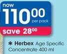 Herbex Age Specific Concentrate-400ml Per Pack