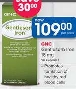 GNC Gentlesorb Iron 18mg 90 Capsules-Per Pack