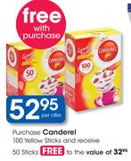 Canderel 100 Yellow Sticks