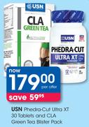 USN Phedra-Cut Ultra XT 30 Tablets And CLA Green Tea Blister Pack