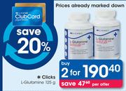 Clicks L-Glutamine-2 x 125g