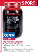 GNC Pro Performance Amplified 100% Whey Protein Chocolate,Vanilla Or Cookies & Cream-909g Each