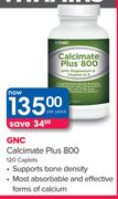 GNC Calcimate Plus 800 10 Caplets-Per Pack
