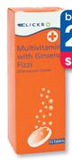 Clicks Multivitamin With Ginseng 10 Effervescent Tablets-2 Packs