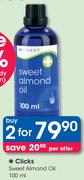 Clicks Sweet Almond Oil-2 x 100ml