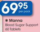 Manna Blood Sugar Support-60 Tablets
