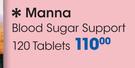 Manna Blood Sugar Support-120 Tablets