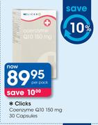 Clicks Coenzyme Q10 150mg-30 Capsules