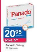 Panado 500mg-20 Capsules