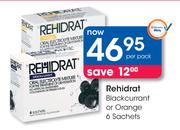 Rehidrat Blackcurrant Or Orange-6 Sachets