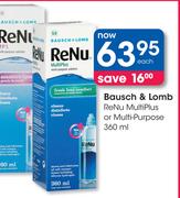 Bausch & Lomb Renu Multiplus Or Multi-Purpose-360ml Each