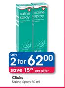 Clicks Saline Spray-2x30ml
