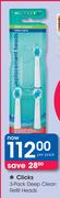 Clicks 3-Pack Deep Clean Refill Heads-Per Pack