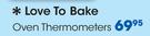 Love To Bake Oven Thermometers-Each