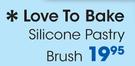 Love To Bake Silicone Pastry Brush-Each