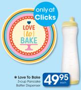 Love To Bake 3-Cup Pancake Batter Dispenser-Each