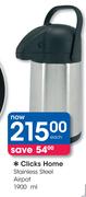 Clicks Home Stainless Steel Airpot-1900ml