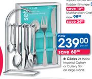 Clicks 24 Piece Imperial Cutlery Or Cutlery Set On Large Stand-Per Set